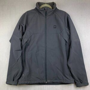 Burton Mens Jacket Large Black Full Zip Softshell Nylon Stretch Snowboarding